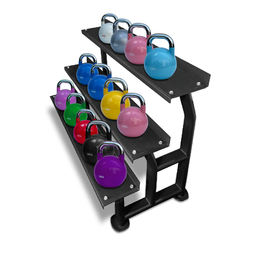 Kettlebell Master Set (4-32 kg) + 3 Tier Rack - SummitRubber