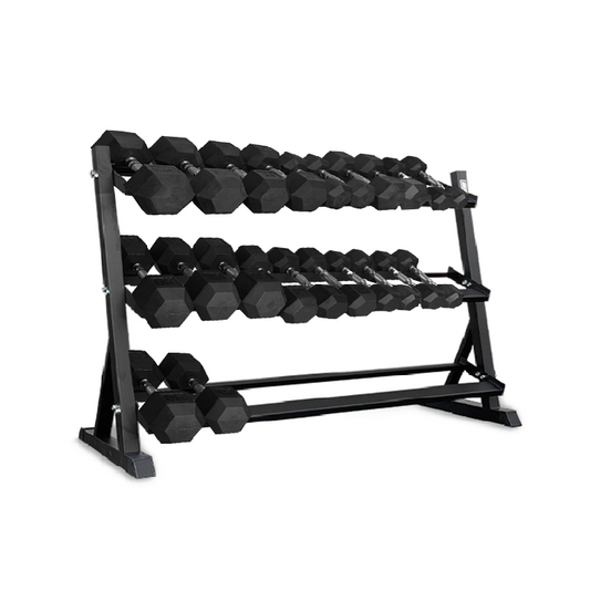 5-50 lb Dumbbell Set + Pro Rack Package - SummitRubber