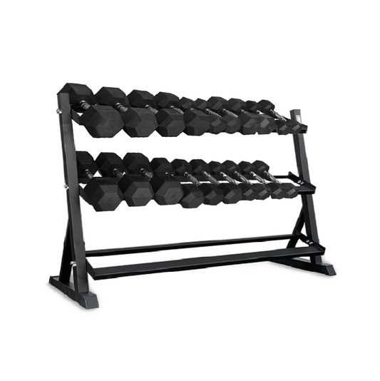 5-45 lb Dumbbell Set + Pro Rack Package - SummitRubber