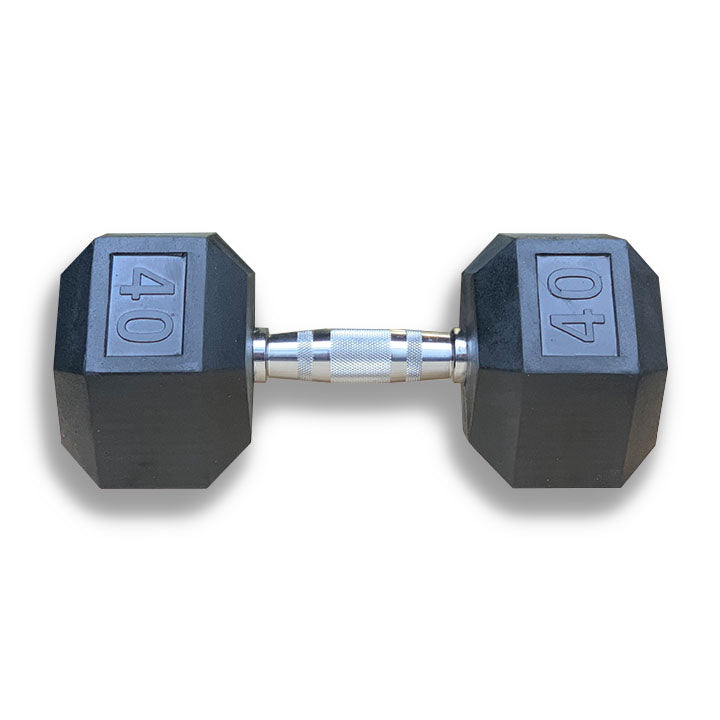 40 lb rubber hex dumbbells sale