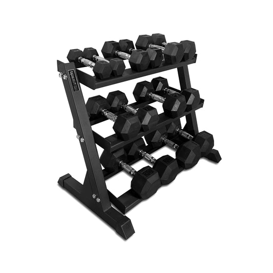 5-35 lb Dumbbell Set + Rack Package - SummitRubber